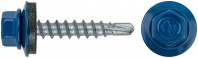 Саморезы кровельные ХВАТ 23513-0 4,8х28 RAL 5005 Саморезы кровельные ХВАТ 23513-0 4,8х28 RAL 5005