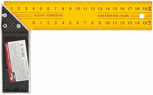 Угольник столярный FIT 19381 200 мм желтый Угольник столярный FIT 19381 200 мм желтый КУРС