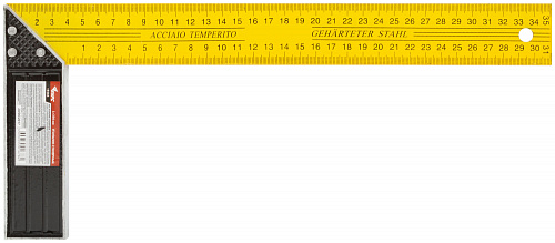 Угольник столярный FIT 19384 350 мм желтый Угольник столярный FIT 19384 350 мм желтый КУРС