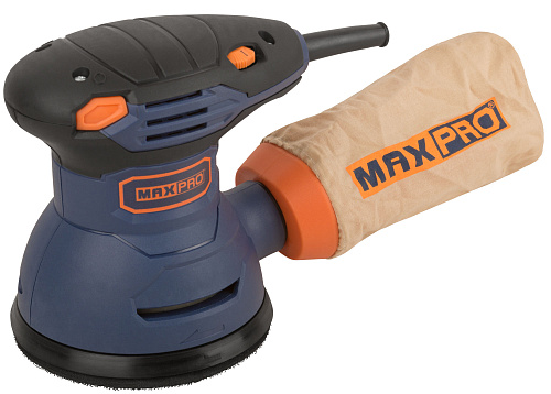 Шлифмашина эксцентриковая MAX-PRO 85240, 300 Вт, 5000-12000 об/мин, 125 мм, 1,2 кг, липучка, выключатель Шлифмашина эксцентриковая MAX-PRO 85240, 300 Вт, 5000-12000 об/мин, 125 мм, 1,2 кг, липучка, выключатель