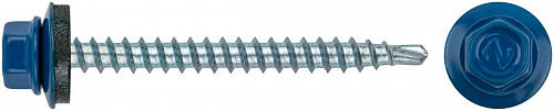 Саморезы кровельные ХВАТ 23543-0 4,8х50 RAL 5005 Саморезы кровельные ХВАТ 23543-0 4,8х50 RAL 5005