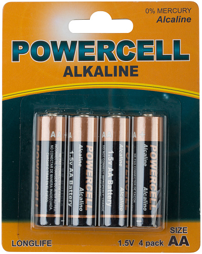 Батарейка щелочная POWERCELL LR6-4BPC